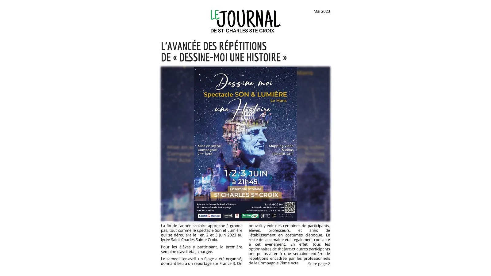 Aperçu de la double page 4 du journal