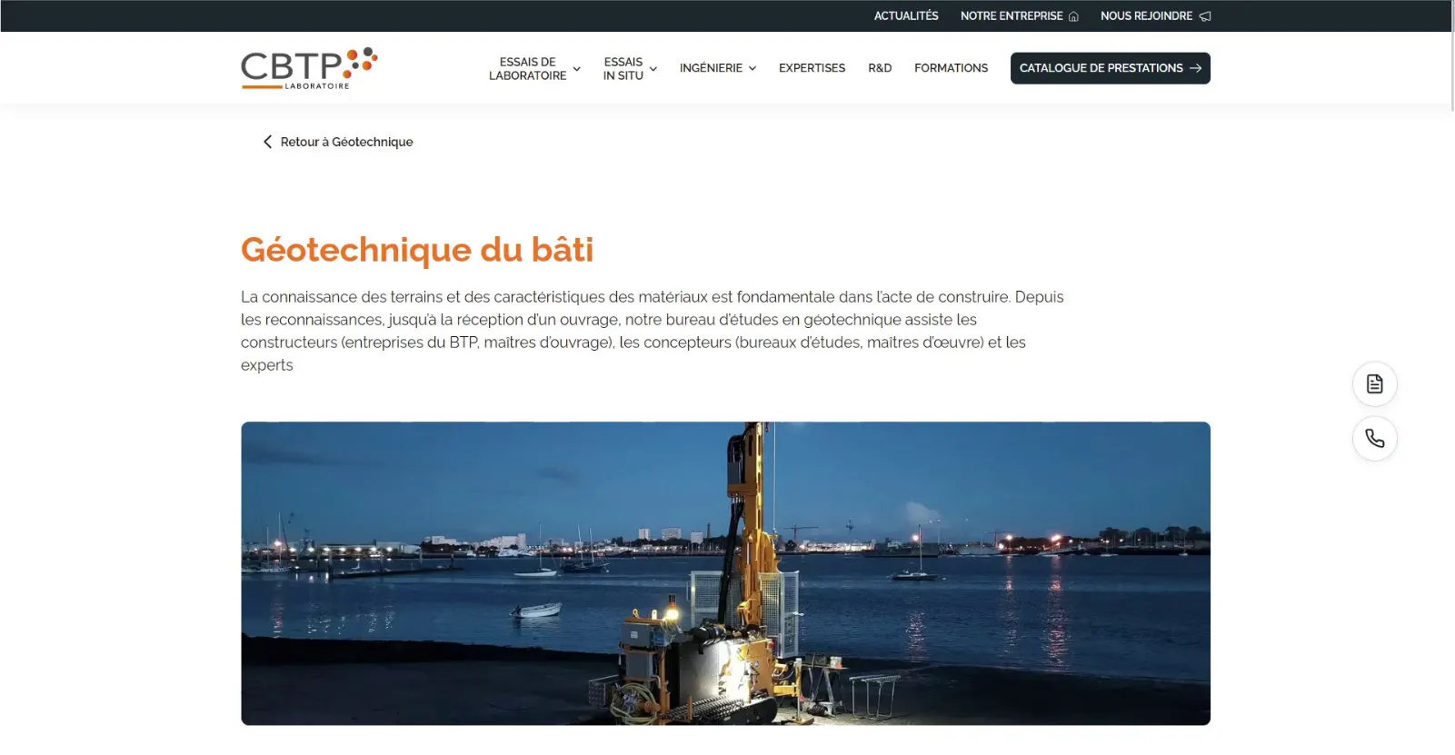 Refonte des pages de prestations